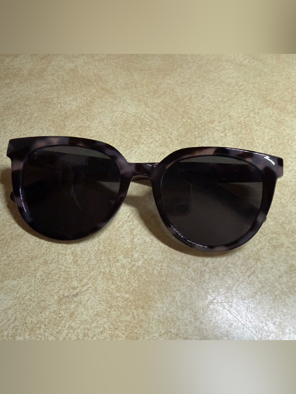 Gray Tortoiseshell Oversized Flat Lens Women's Sunglasses